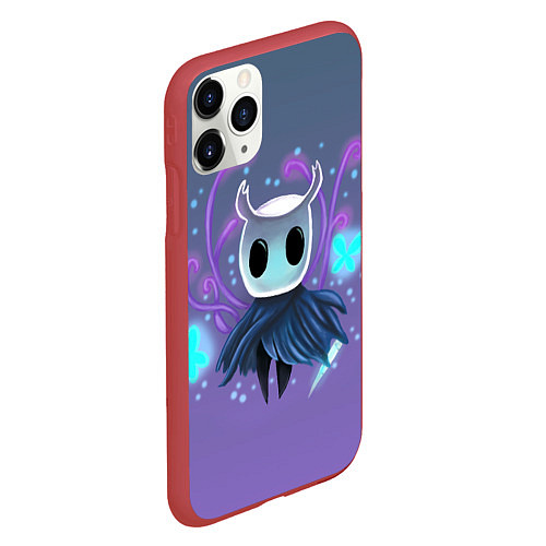 Чехол iPhone 11 Pro матовый Hollow Knight - рыцарь / 3D-Красный – фото 2