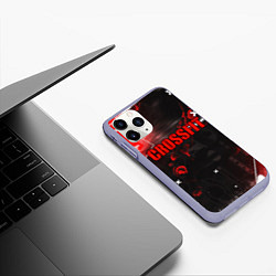 Чехол iPhone 11 Pro матовый КРОССФИТ - ГЛИТЧ DIGITAL, цвет: 3D-светло-сиреневый — фото 2