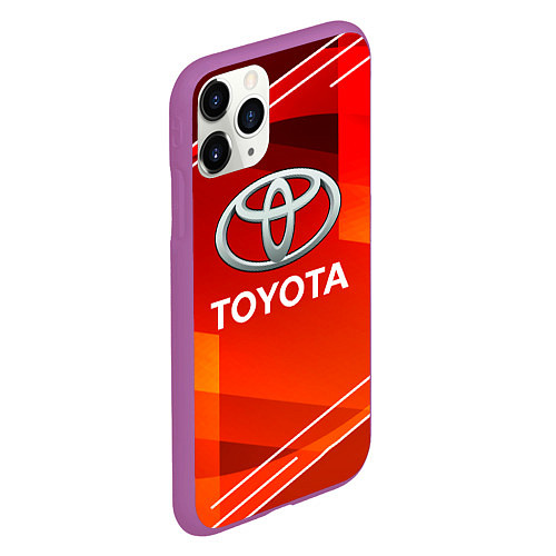 Чехол iPhone 11 Pro матовый Toyota Abstraction Sport / 3D-Фиолетовый – фото 2