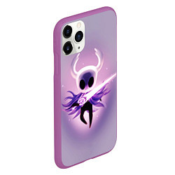 Чехол iPhone 11 Pro матовый Hollow Knight рыцарь неон, цвет: 3D-фиолетовый — фото 2