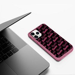 Чехол iPhone 11 Pro матовый Barbie - Барби, цвет: 3D-малиновый — фото 2