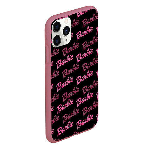 Чехол iPhone 11 Pro матовый Barbie - Барби / 3D-Малиновый – фото 2