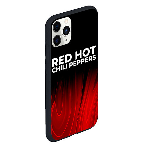 Чехол iPhone 11 Pro матовый Red Hot Chili Peppers red plasma / 3D-Черный – фото 2