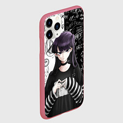 Чехол iPhone 11 Pro матовый Коми сан гот - проблемы с общением, цвет: 3D-малиновый — фото 2
