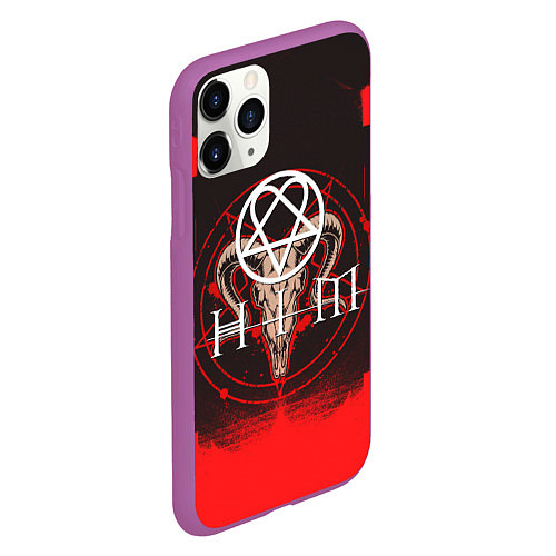 Чехол iPhone 11 Pro матовый HIM star / 3D-Фиолетовый – фото 2