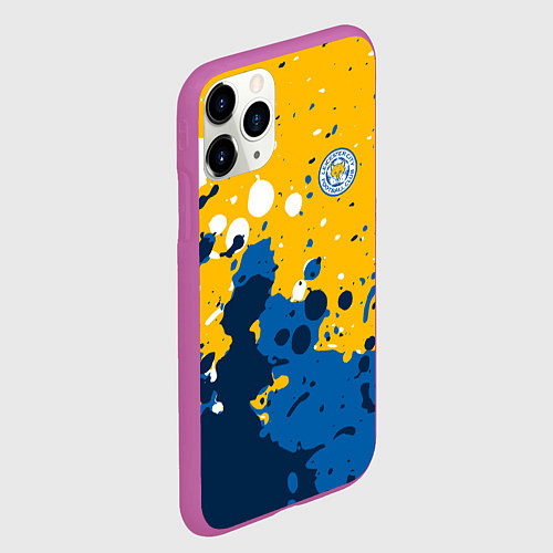 Чехол iPhone 11 Pro матовый Сборная Уругвая Краска / 3D-Фиолетовый – фото 2