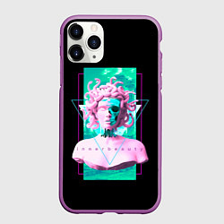 Чехол iPhone 11 Pro матовый Бюст Горгоны, цвет: 3D-фиолетовый