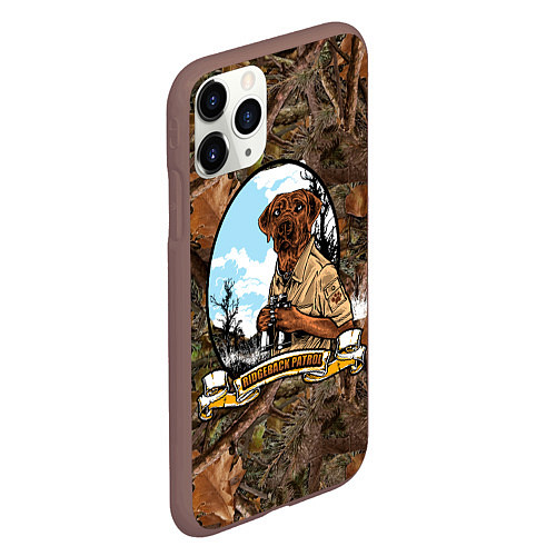 Чехол iPhone 11 Pro матовый Собачий патруль охотник / 3D-Коричневый – фото 2