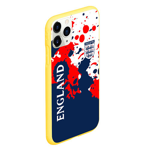 Чехол iPhone 11 Pro матовый Сборная Англии Краска / 3D-Желтый – фото 2