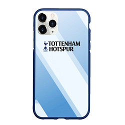 Чехол iPhone 11 Pro матовый Tottenham hotspur Голубые полосы, цвет: 3D-тёмно-синий