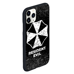 Чехол iPhone 11 Pro матовый Resident Evil с потертостями на темном фоне, цвет: 3D-черный — фото 2