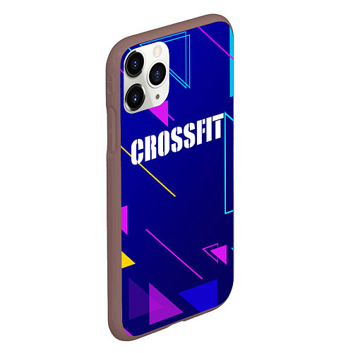 Чехол iPhone 11 Pro матовый Дефрагментация - Crossfit / 3D-Коричневый – фото 2