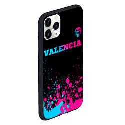 Чехол iPhone 11 Pro матовый Valencia - neon gradient: символ сверху, цвет: 3D-черный — фото 2