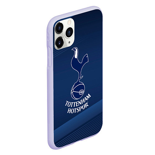 Чехол iPhone 11 Pro матовый Tottenham hotspur Синяя абстракция / 3D-Светло-сиреневый – фото 2