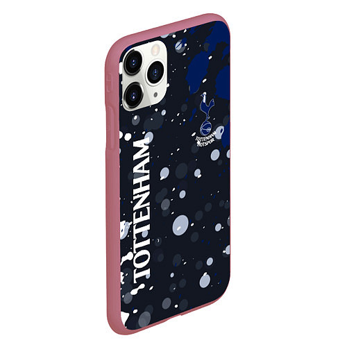 Чехол iPhone 11 Pro матовый Tottenham hotspur Краска / 3D-Малиновый – фото 2