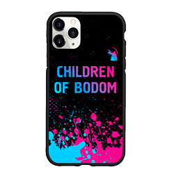 Чехол iPhone 11 Pro матовый Children of Bodom - neon gradient: символ сверху, цвет: 3D-черный