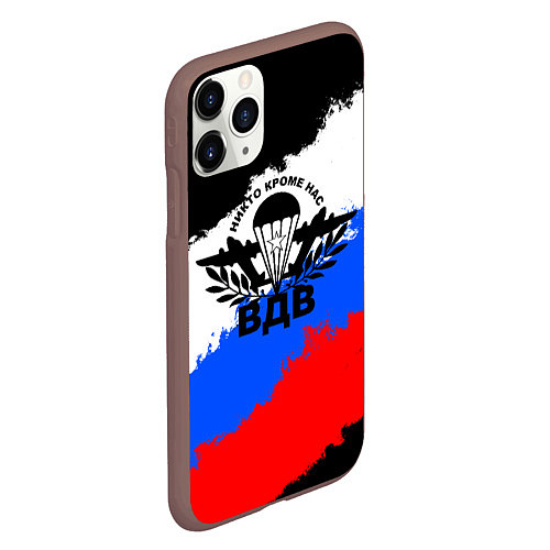 Чехол iPhone 11 Pro матовый ВДВ - герб и триколор / 3D-Коричневый – фото 2