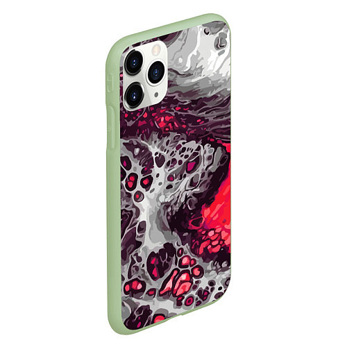Чехол iPhone 11 Pro матовый Ожег / 3D-Салатовый – фото 2