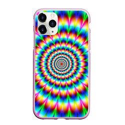 Чехол iPhone 11 Pro матовый Радужная оптическая иллюзия, цвет: 3D-розовый