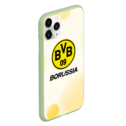 Чехол iPhone 11 Pro матовый Borussia Абстракция кружочки / 3D-Салатовый – фото 2