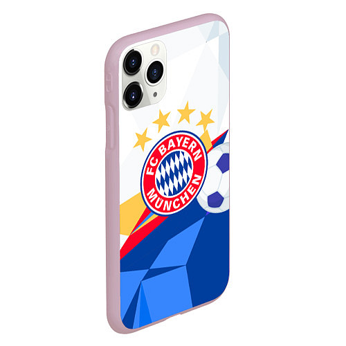 Чехол iPhone 11 Pro матовый Bayern munchen Абстракция геометрии / 3D-Розовый – фото 2