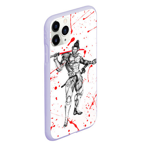 Чехол iPhone 11 Pro матовый Metal gear rising blood / 3D-Светло-сиреневый – фото 2