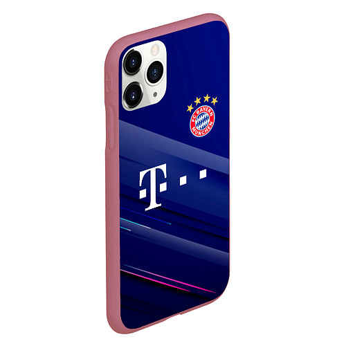 Чехол iPhone 11 Pro матовый Bayern munchen Абстракция / 3D-Малиновый – фото 2