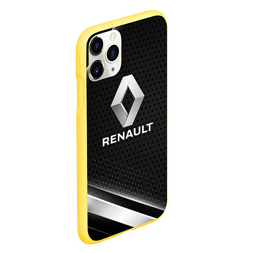 Чехол iPhone 11 Pro матовый Renault абстракция / 3D-Желтый – фото 2