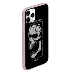 Чехол iPhone 11 Pro матовый MOMENTO MORI - SKULL, цвет: 3D-розовый — фото 2