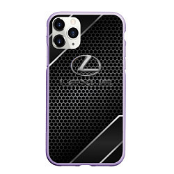 Чехол iPhone 11 Pro матовый Lexus Карбон