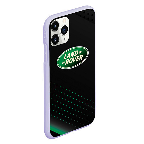 Чехол iPhone 11 Pro матовый Land rover Зелёная абстракция / 3D-Светло-сиреневый – фото 2