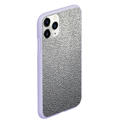 Чехол iPhone 11 Pro матовый Нержавеющая сталь - текстура шагрень / 3D-Светло-сиреневый – фото 2