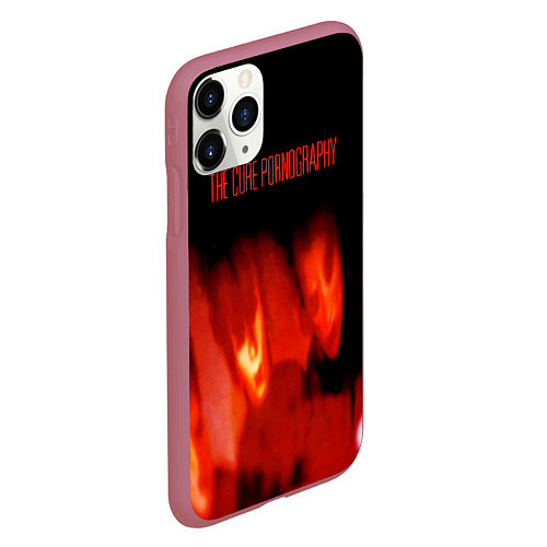 Чехол iPhone 11 Pro матовый Pornography - The Cure / 3D-Малиновый – фото 2