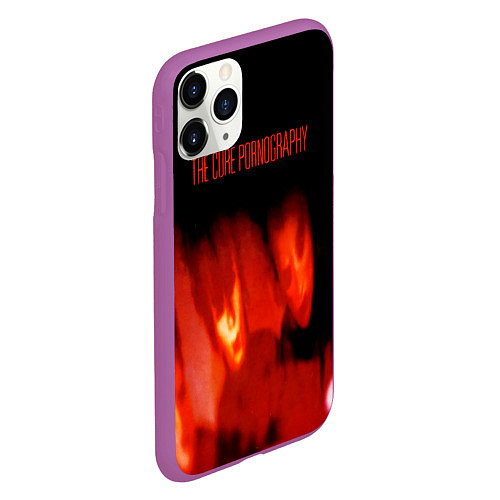 Чехол iPhone 11 Pro матовый Pornography - The Cure / 3D-Фиолетовый – фото 2