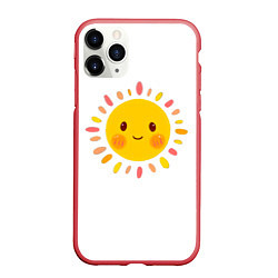 Чехол iPhone 11 Pro матовый Забавное солнышко