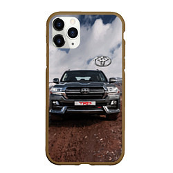 Чехол iPhone 11 Pro матовый Toyota Land Cruiser in the mountains