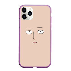 Чехол iPhone 11 Pro матовый One-Punch man Saitama face