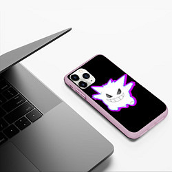 Чехол iPhone 11 Pro матовый Pokemon gengar, цвет: 3D-розовый — фото 2