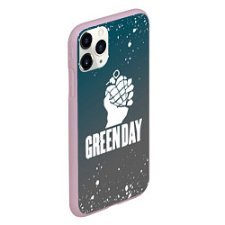 Чехол iPhone 11 Pro матовый Green day - брызги, цвет: 3D-розовый — фото 2