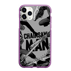 Чехол iPhone 11 Pro матовый Chainsaw man comix