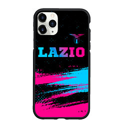 Чехол iPhone 11 Pro матовый Lazio - neon gradient: символ сверху, цвет: 3D-черный