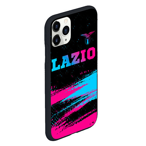 Чехол iPhone 11 Pro матовый Lazio - neon gradient: символ сверху / 3D-Черный – фото 2