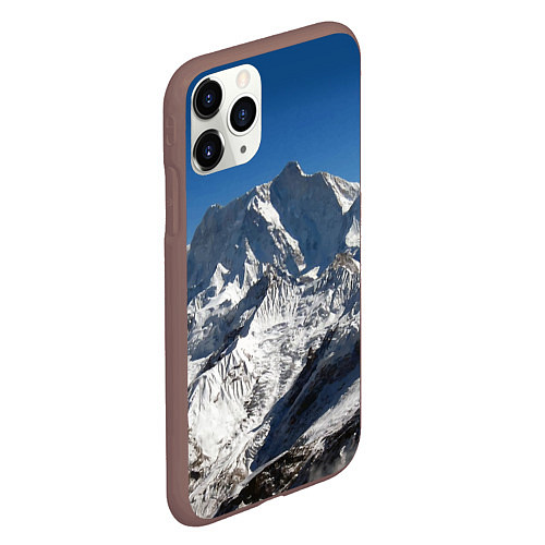 Чехол iPhone 11 Pro матовый Канченджанга, Гималаи, 8 586 м / 3D-Коричневый – фото 2