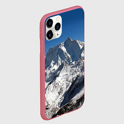 Чехол iPhone 11 Pro матовый Канченджанга, Гималаи, 8 586 м, цвет: 3D-малиновый — фото 2