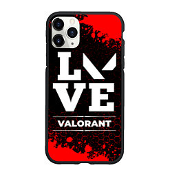 Чехол iPhone 11 Pro матовый Valorant love классика, цвет: 3D-черный