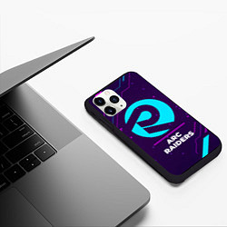 Чехол iPhone 11 Pro матовый Символ ARC Raiders в неоновых цветах на темном фон, цвет: 3D-черный — фото 2