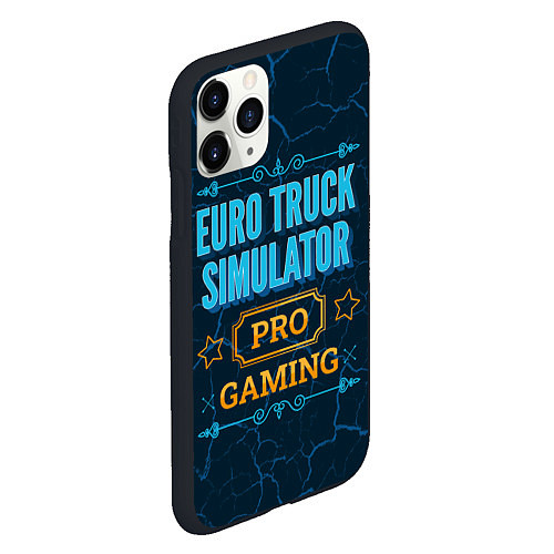 Чехол iPhone 11 Pro матовый Игра Euro Truck Simulator: pro gaming / 3D-Черный – фото 2