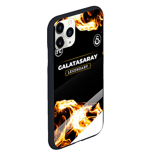 Чехол iPhone 11 Pro матовый Galatasaray legendary sport fire / 3D-Черный – фото 2