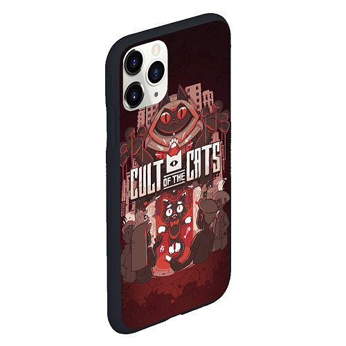 Чехол iPhone 11 Pro матовый Dark Cult Of The Cats / 3D-Черный – фото 2