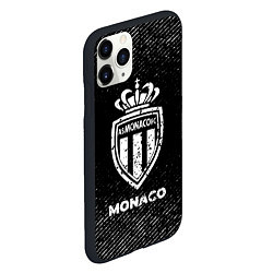 Чехол iPhone 11 Pro матовый Monaco с потертостями на темном фоне, цвет: 3D-черный — фото 2